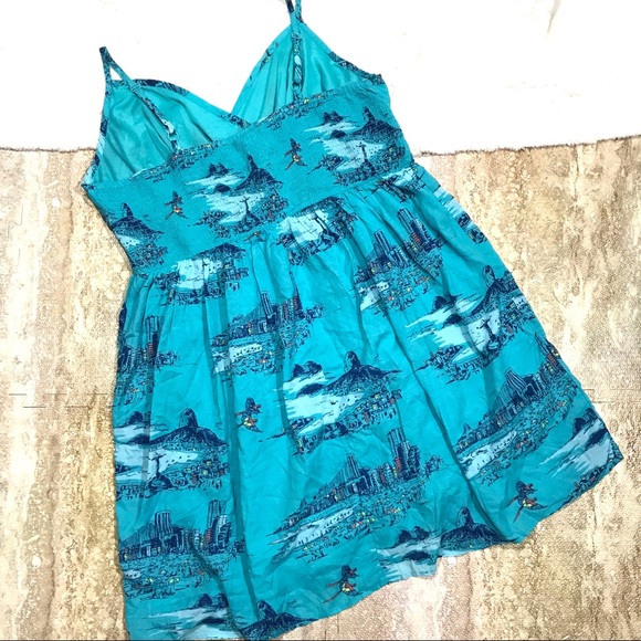 Turquoise Rio Print Sundress - Picture 3 of 7
